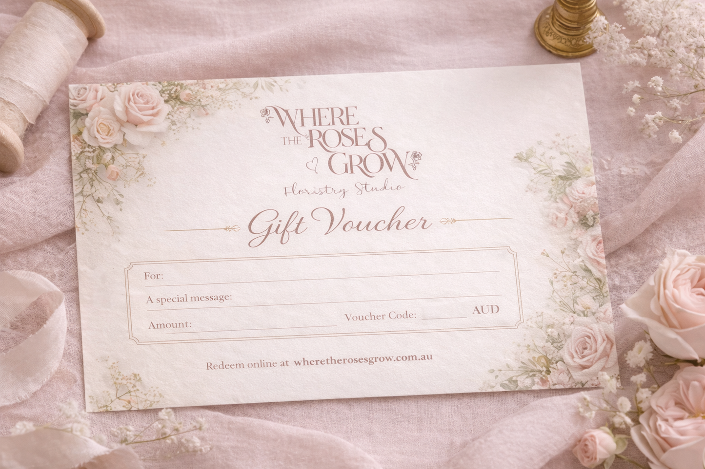 Where the Roses Grow Floristry Studio Gift Voucher
