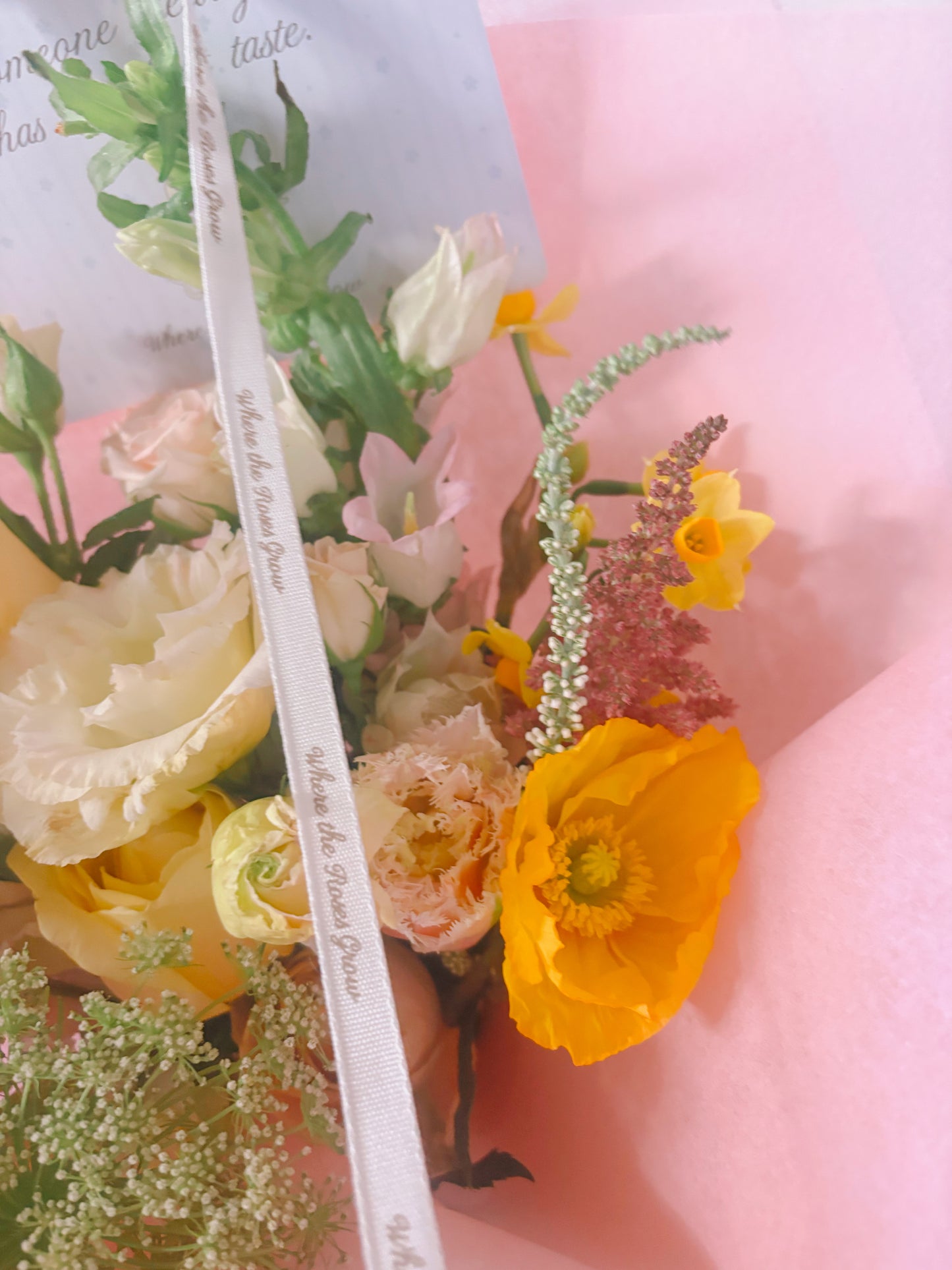 The Poppy - Sunshine yellow, cream and peach