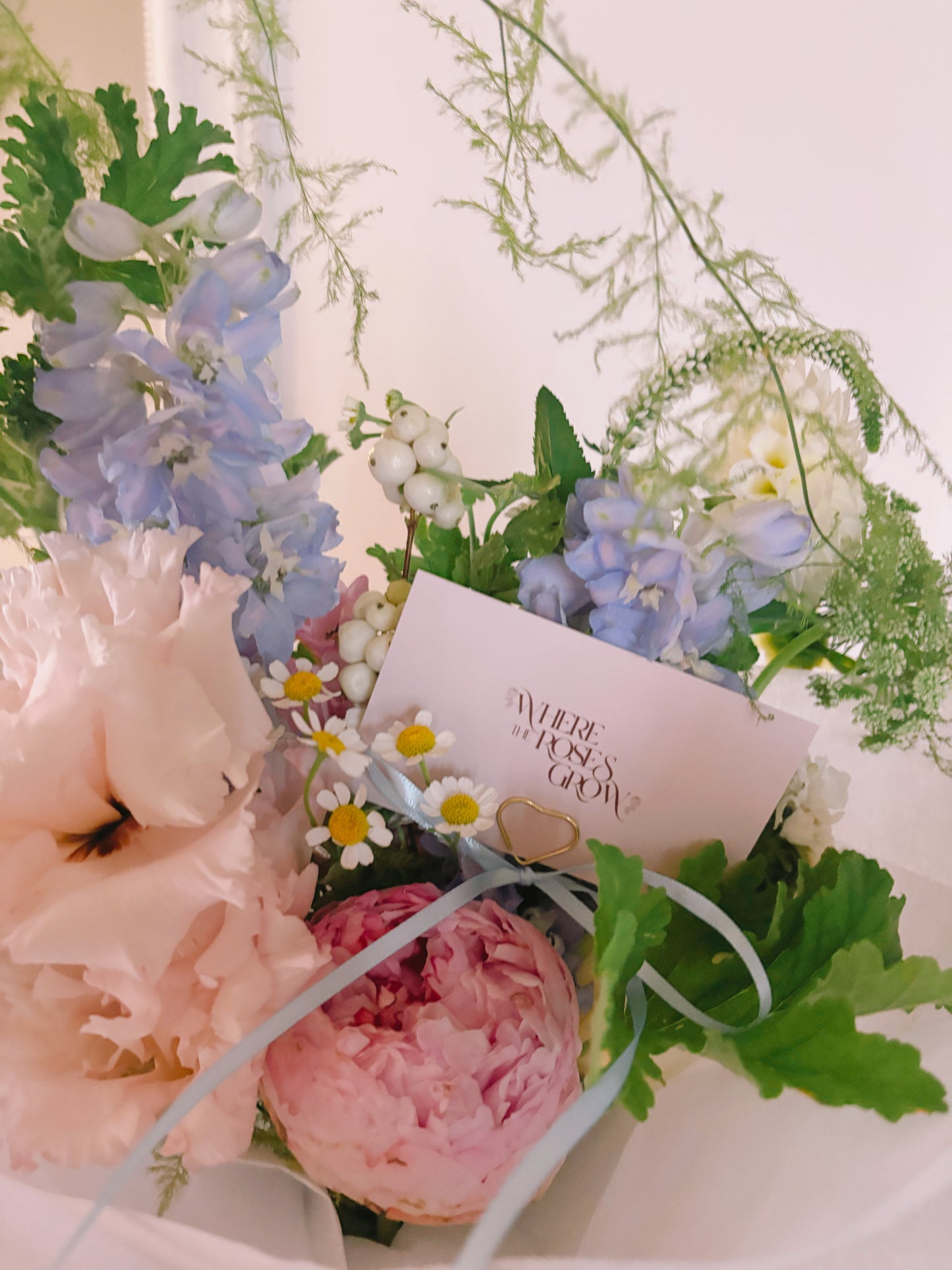 The Jemima - Scented Foliage with a sculptural fern arch